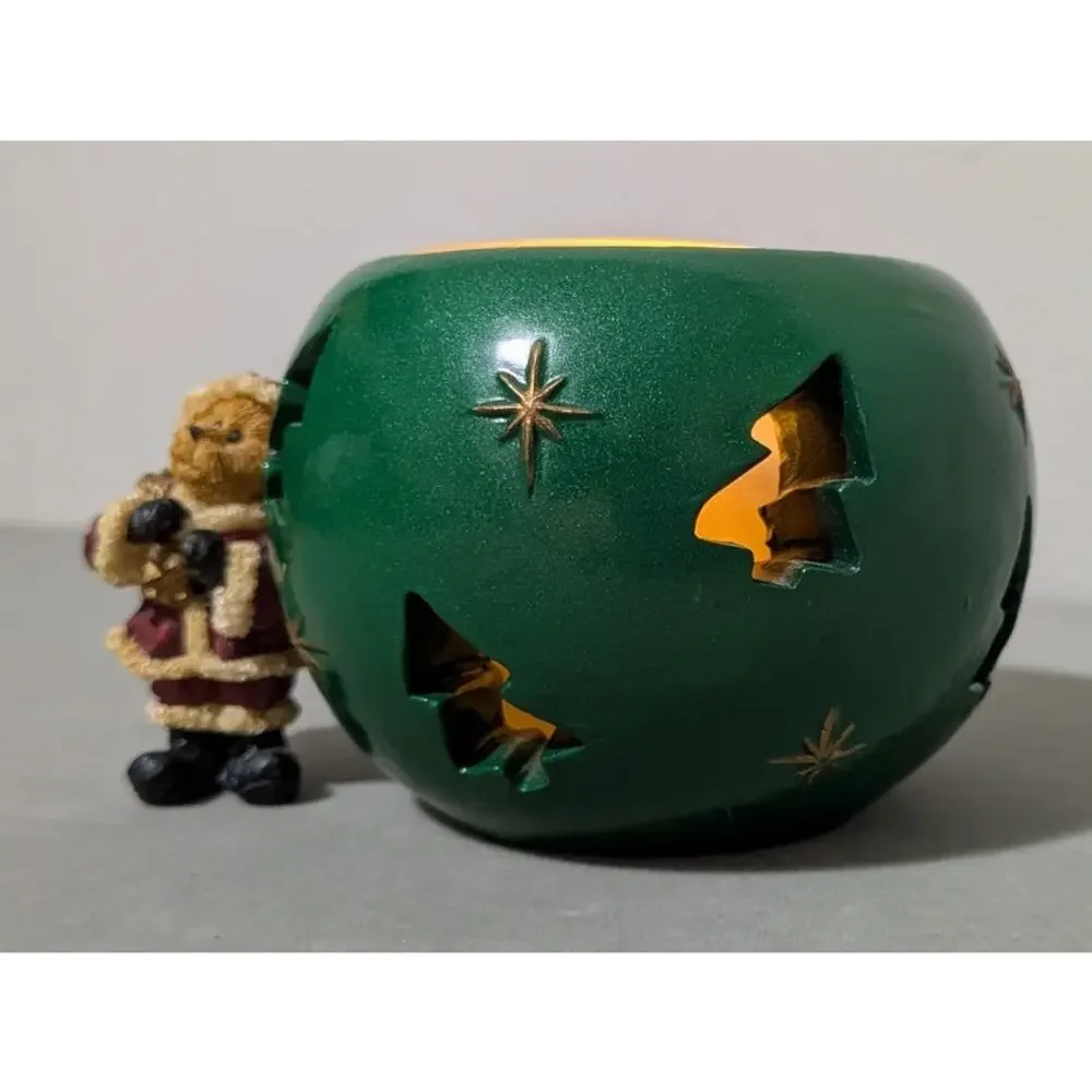 Boyds Bears Klaus Kringlebear Deck The Halls Candle Holder 27732 Christmas